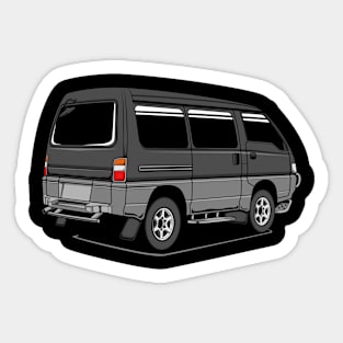 Jdm black delica rear classic Sticker